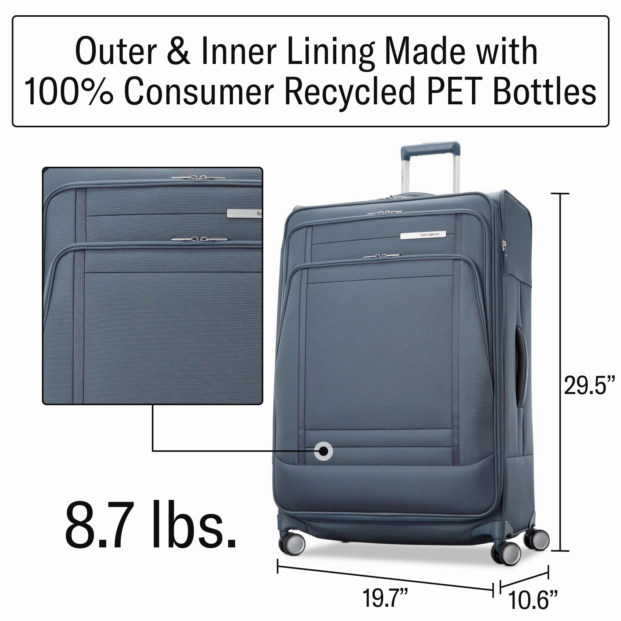 Samsonite UpLIFT Checked-Large 29-InchLightweight Softside Expandable Spinner