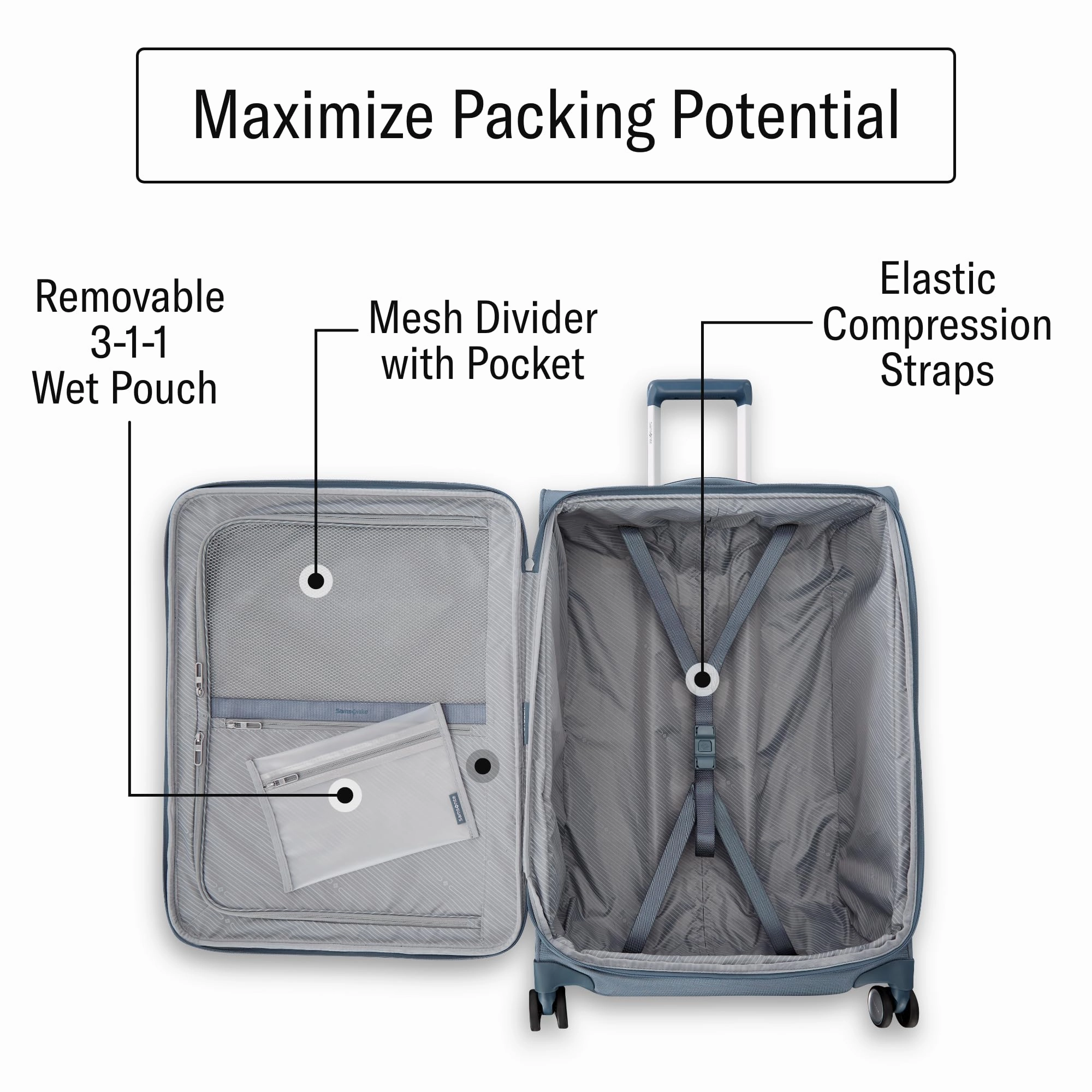 Samsonite UpLIFT Checked-Large 29-InchLightweight Softside Expandable Spinner