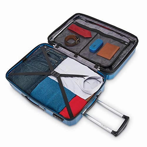 Samsonite Winfield 3 Dlx Hardside Checked Luggage With Double Spinner Wheels, 3-Piece (20/24/28),