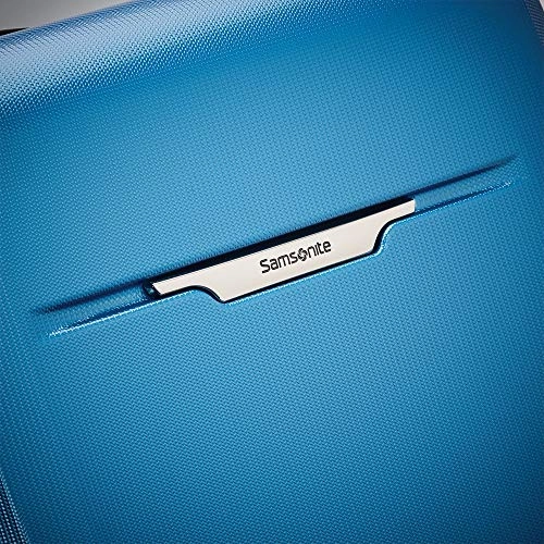 Samsonite Winfield 3 DLX Spinner 56/20 Carry-On, Blue (120752-1112) with Deco Gear 10 Piece Luggage Accessory Ultimate Travel Bundle