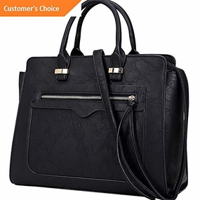 Sandover Dasein Faux Leather Satchel with Front Zipper Pocket - | Model LGGG - 10636 |