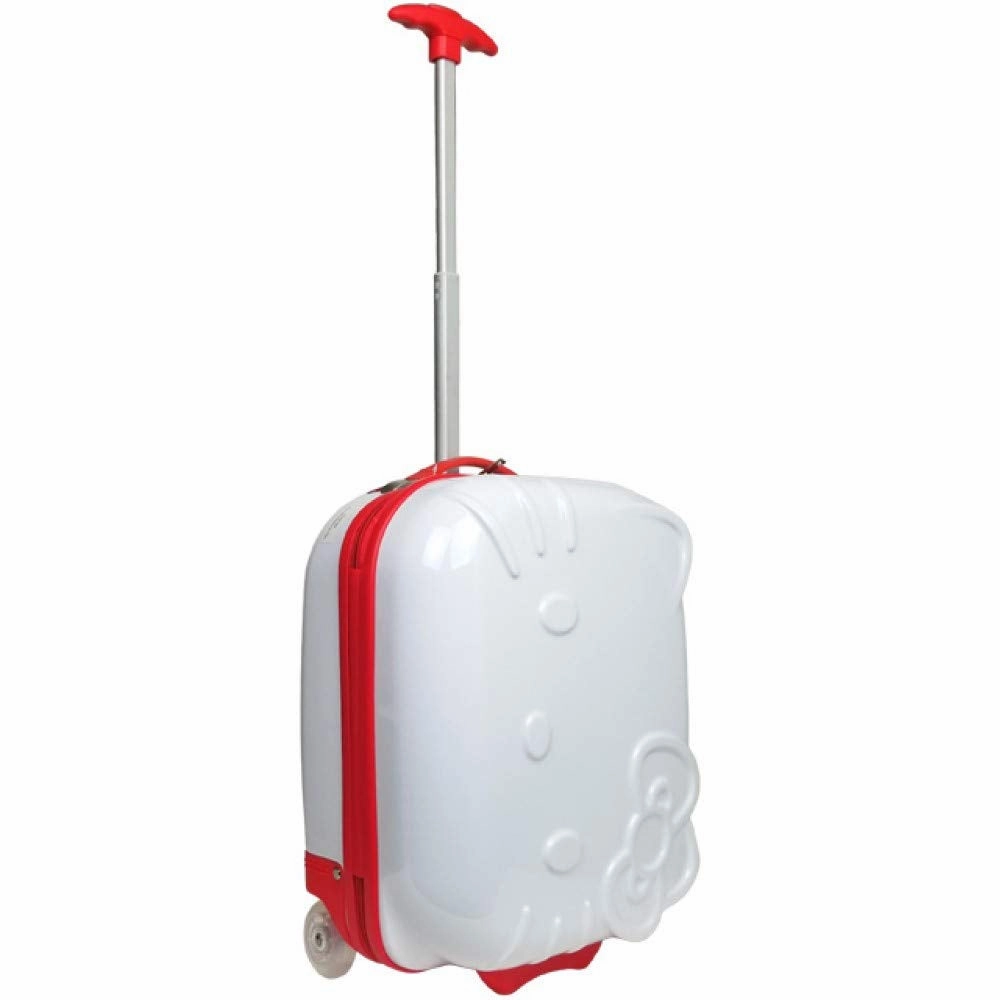 SANRIO Hello Kitty ABS Molded Luggage with Embossing Hard Case By White