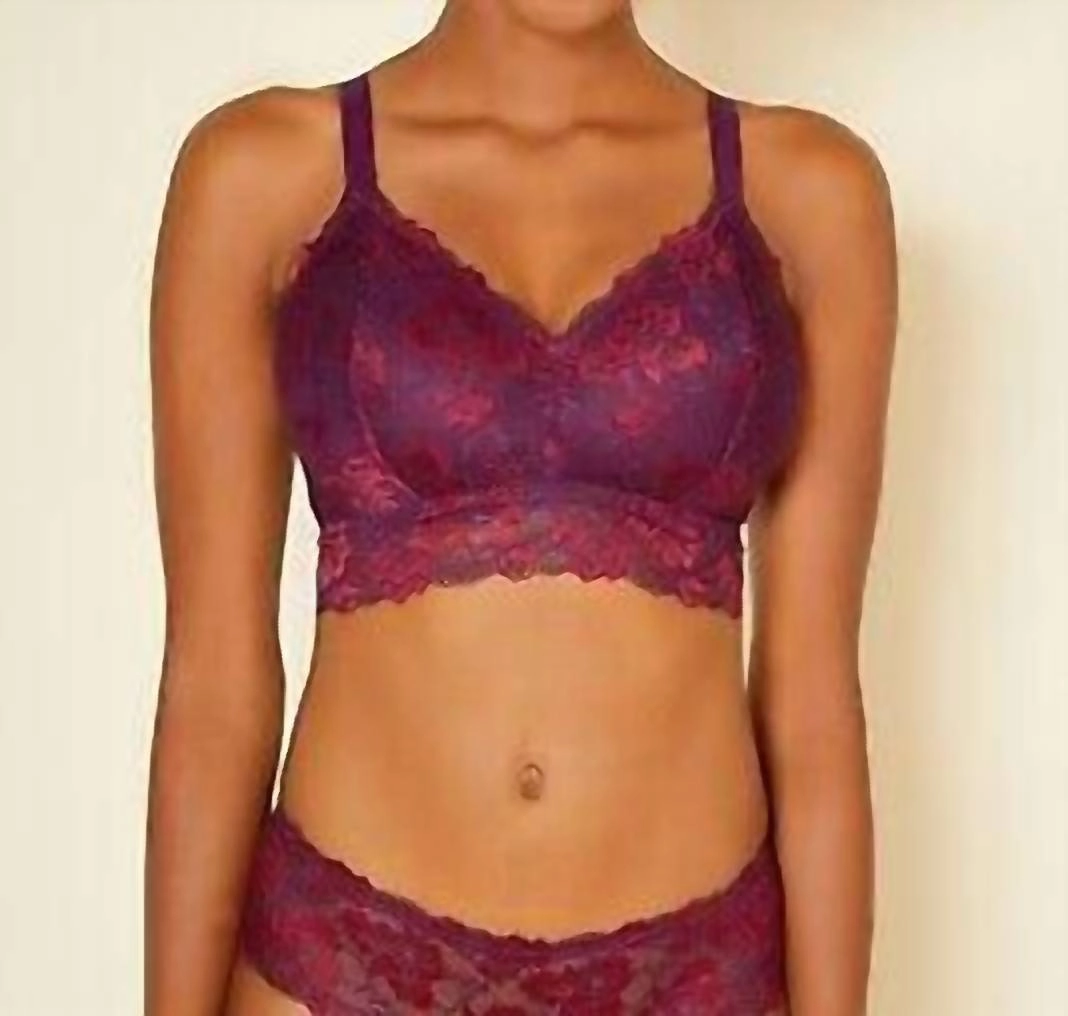 Savona Curvy Longline Bra In Deep Purple