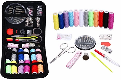 Sewing Kit For Travel,Mini Sew Kits Supplies With 74 Portable Basic Sewing Accessories & 12 Color
