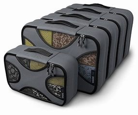 Shacke Pak - 5 Set Packing Cubes - Medium/Small  Luggage Packing Travel Organizers (Dark Grey)