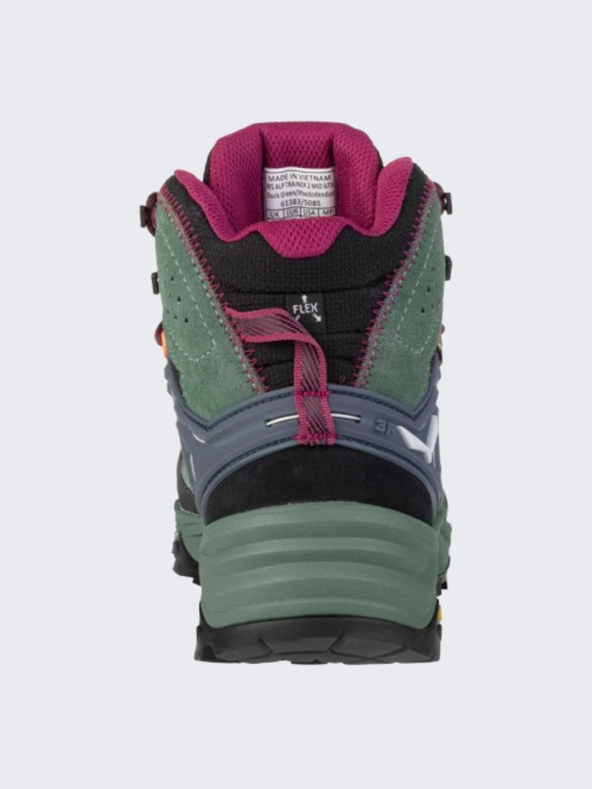 Designer Salewa Alp Trainer 2 Mid Goretex Women Hiking Boots Green Duck/Rhododen , it is suitable for men and women of all ages in this season.