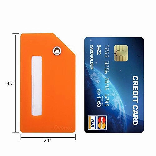 Silicone Luggage Tag With Name ID Card Perfect to Quickly Spot Luggage Suitcase (Plane 5Pcs Orange)