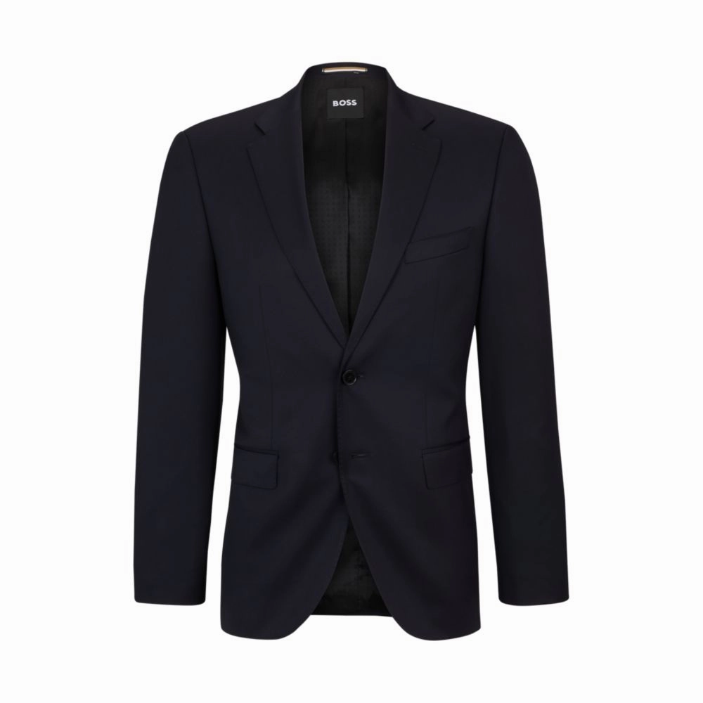 Single-breasted jacket in virgin-wool serge