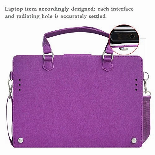 Spin 7 Case,2 in 1 Accurately Designed Protective PU Leather Cover   Portable Carrying Bag for 14" Acer Spin 7 SP714-51 Series Laptop,Purple