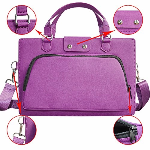 Spin 7 Case,2 in 1 Accurately Designed Protective PU Leather Cover   Portable Carrying Bag for 14" Acer Spin 7 SP714-51 Series Laptop,Purple