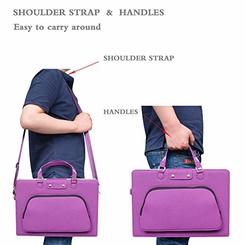 Spin 7 Case,2 in 1 Accurately Designed Protective PU Leather Cover   Portable Carrying Bag for 14" Acer Spin 7 SP714-51 Series Laptop,Purple