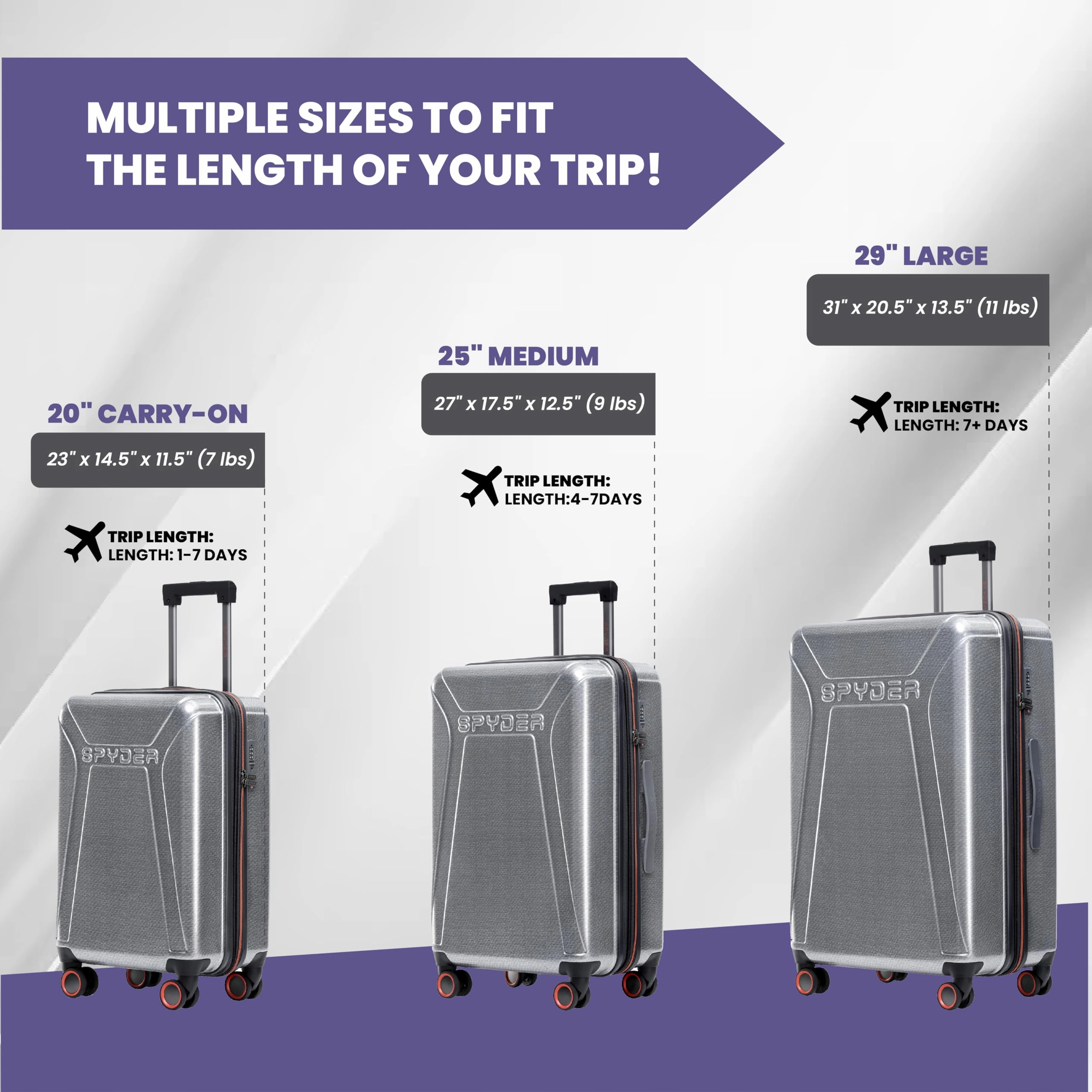 Spyder Traverse Expandable Hardside 20" Carry On Spinner
