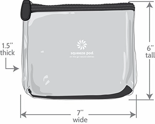 Squeeze Pod Tsa Approved Clear Toiletry Bag, 3-1-1 Tsa Compliant Quart Size Carry On Bag For Travel