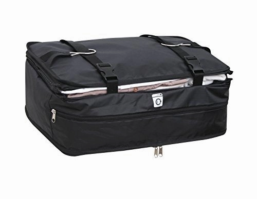 Stow-N-Go Portable Luggage System - Large - Black, Packable Hanging Travel Shelves And Packing Cube