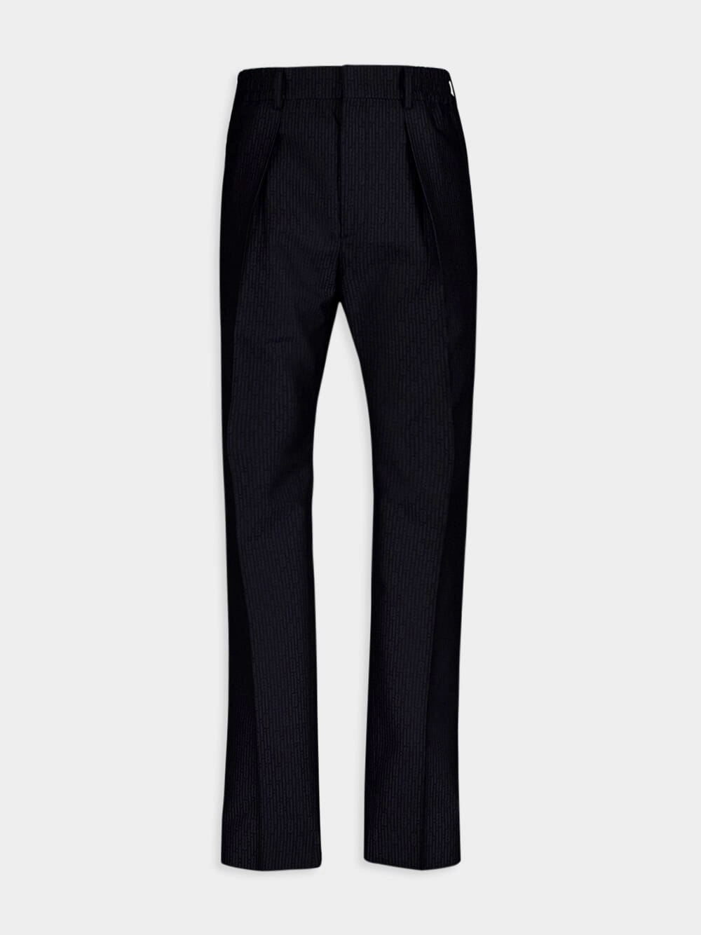 Straight-Cut Blue Wool Trousers Bottoms Mens - cheap mens shorts online