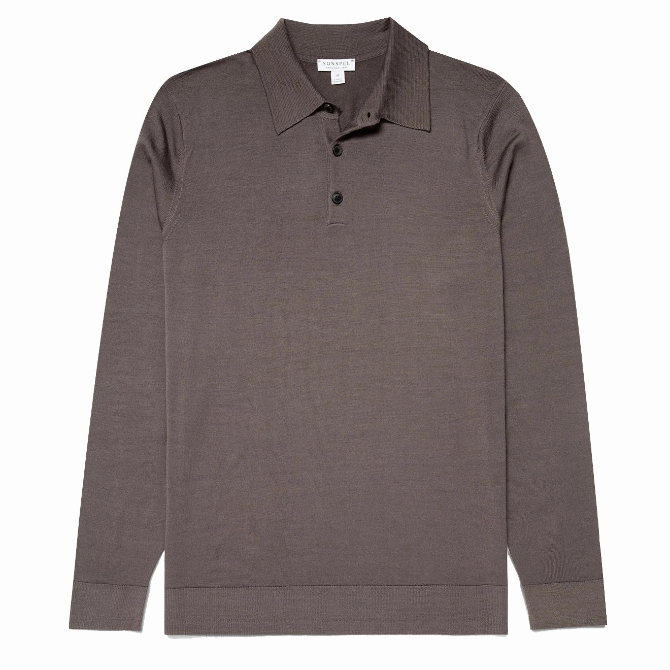 Sunspel Extra-Fine Merino Polo Shirt Cedar mens t-shirts outlet