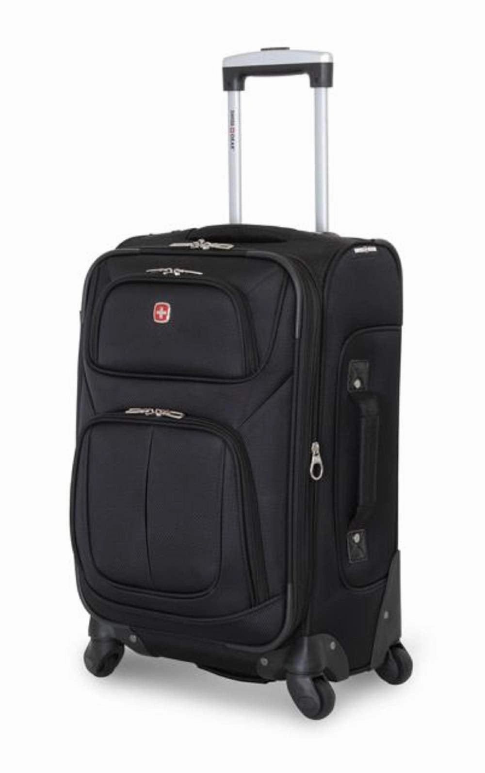 SWISSGEAR 6283 Amazon Exclusive Premium 3pc Spinner Luggage Set with Dopp Kit Bundle Black