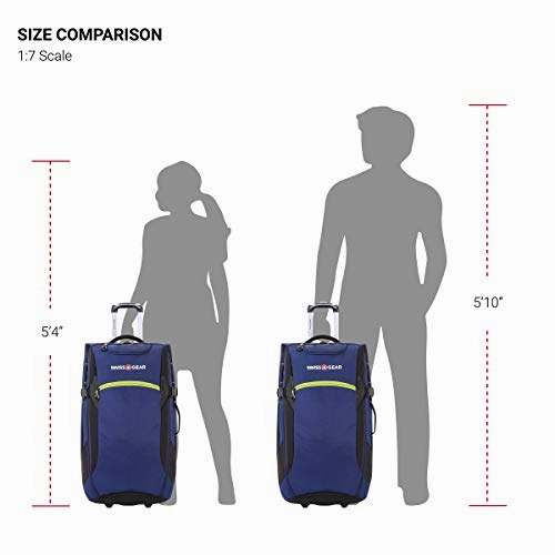 SwissGear Extra Large Lightweight Rolling Duffel, Blue/Green