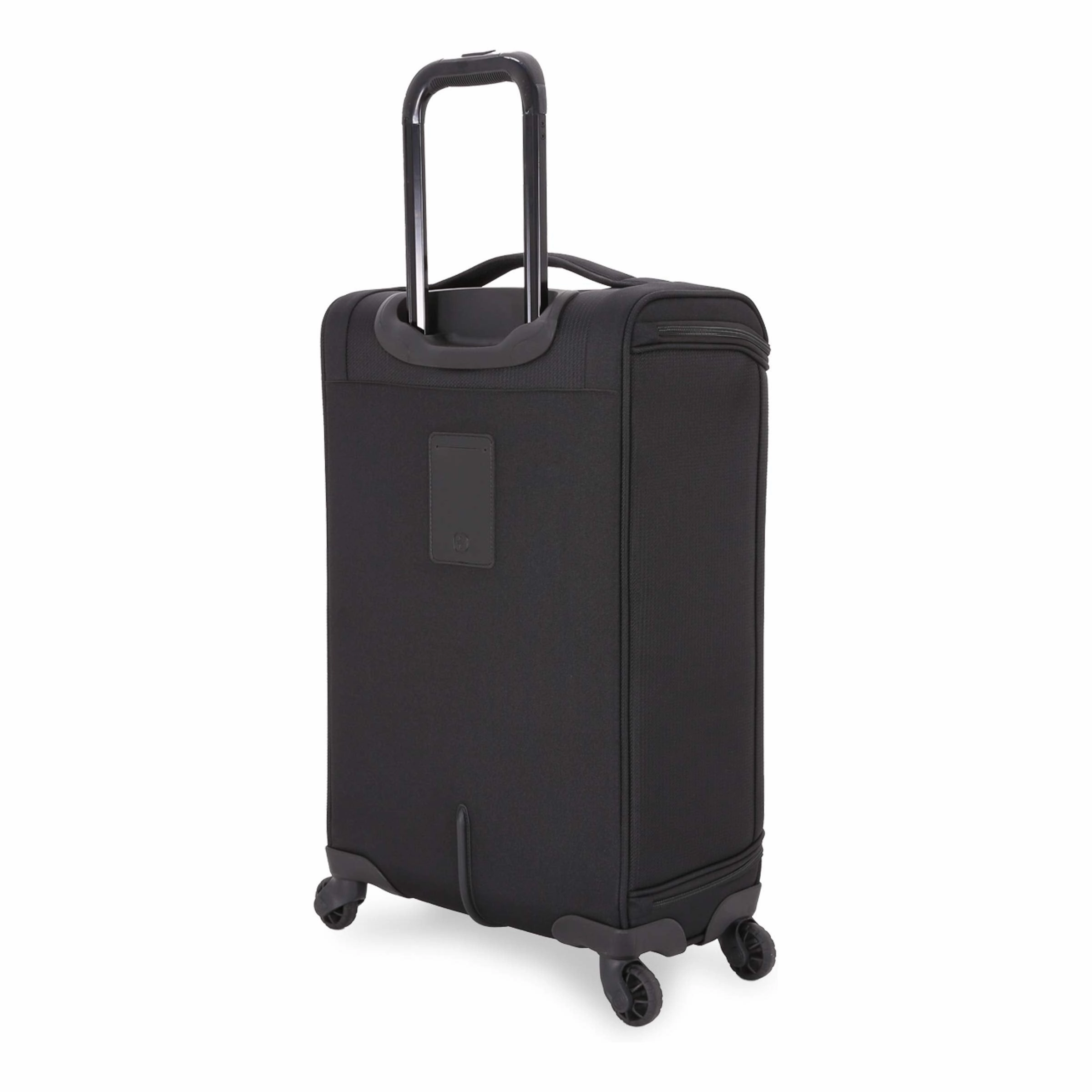 SWISSGEAR Getaway Expandable Carry-On USB Spinner with Garment Bag | Built-in Powerbank-Ready USB Port | Charge-Capable Smart Luggage - Men's and Women's - Black