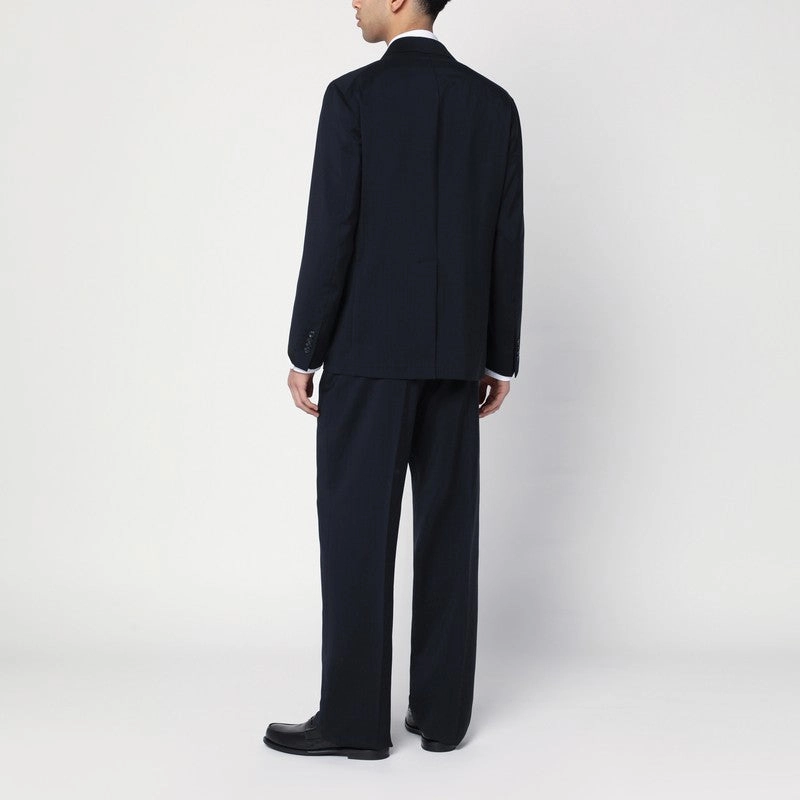 Tagliatore Men's Double-Breasted blue Suit In Virgin Wool