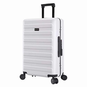 TangFeii-trunk Boarding Luggage Universal Wheel Upright Carry-on Luggage Expandable Spinner 20inches 24inches Carry-on Suitcase Uprights Suitcase 360 Silent Spinner (Color : White, Size : 20inches)
