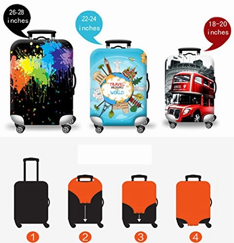 Tdc Elastic Luggage Cover Luggage Suitcase Cover Super Light-Weight Luggage Protector, Blue