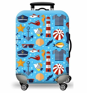 Tdc Elastic Luggage Cover Luggage Suitcase Cover Super Light-Weight Luggage Protector, Blue