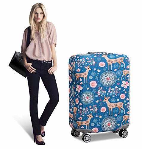 Tdc Elastic Luggage Cover Luggage Suitcase Cover Super Light-Weight Luggage Protector, Blue