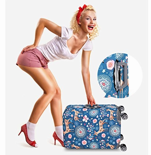 Tdc Elastic Luggage Cover Luggage Suitcase Cover Super Light-Weight Luggage Protector, Blue