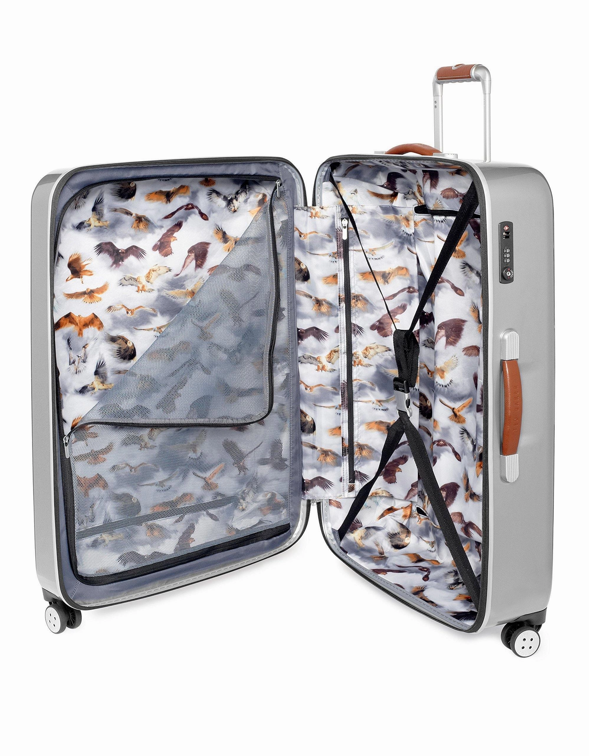 Ted Baker Hardsider Herringbone Checked-Large 4-Wheel Large Luggage
