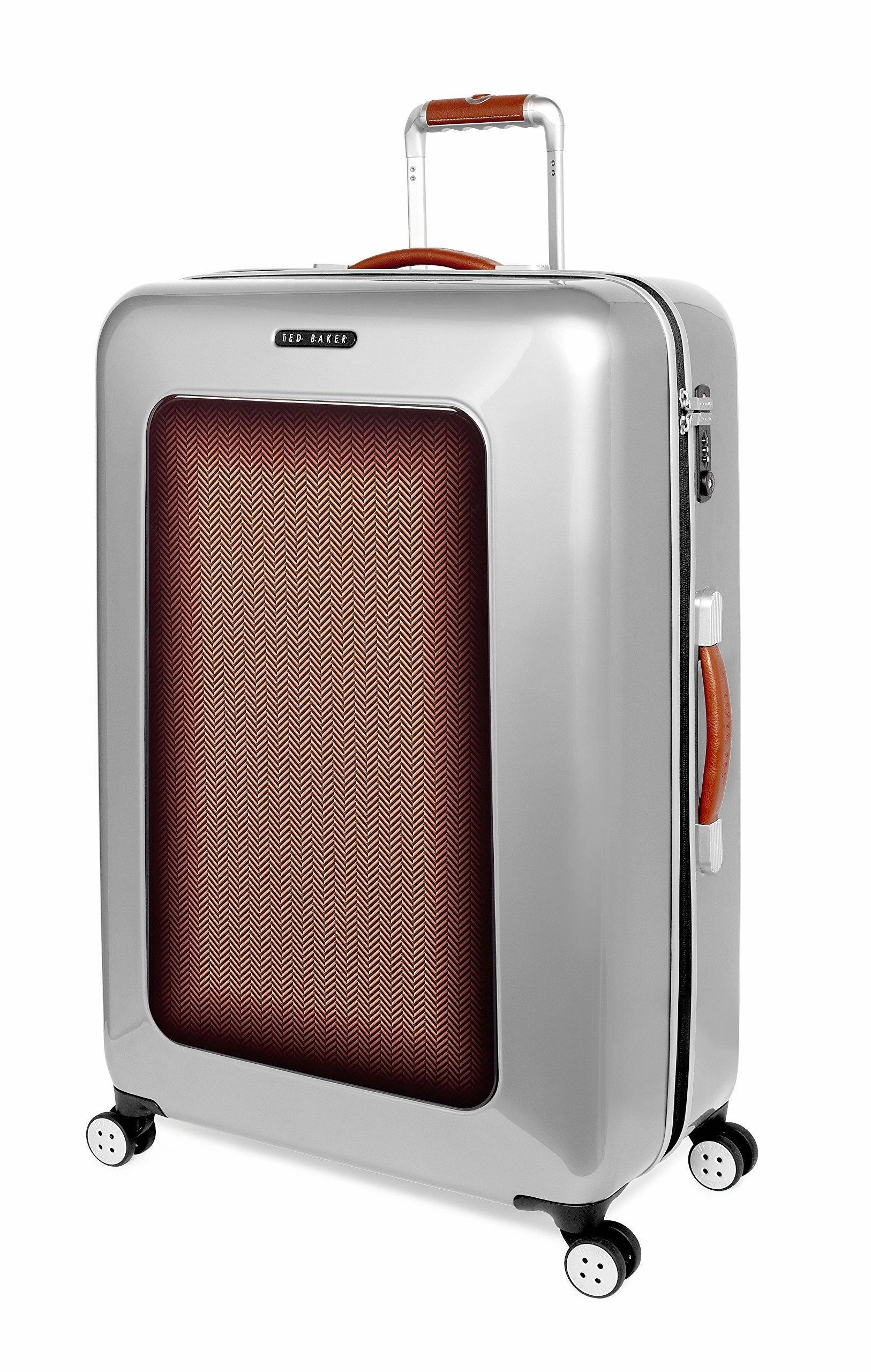 Ted Baker Hardsider Herringbone Checked-Large 4-Wheel Large Luggage