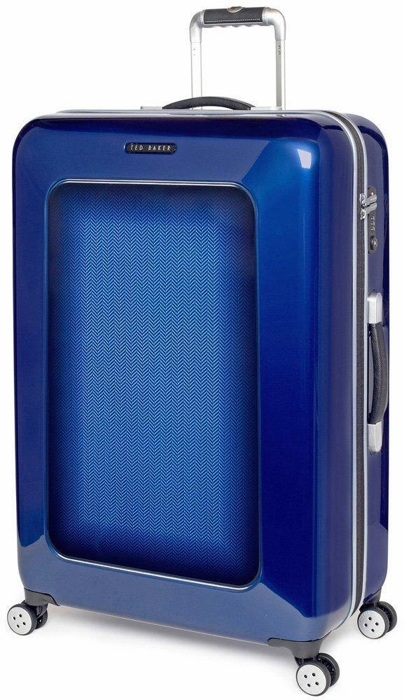 Ted Baker Hardsider Herringbone Checked-Large 4-Wheel Large Luggage