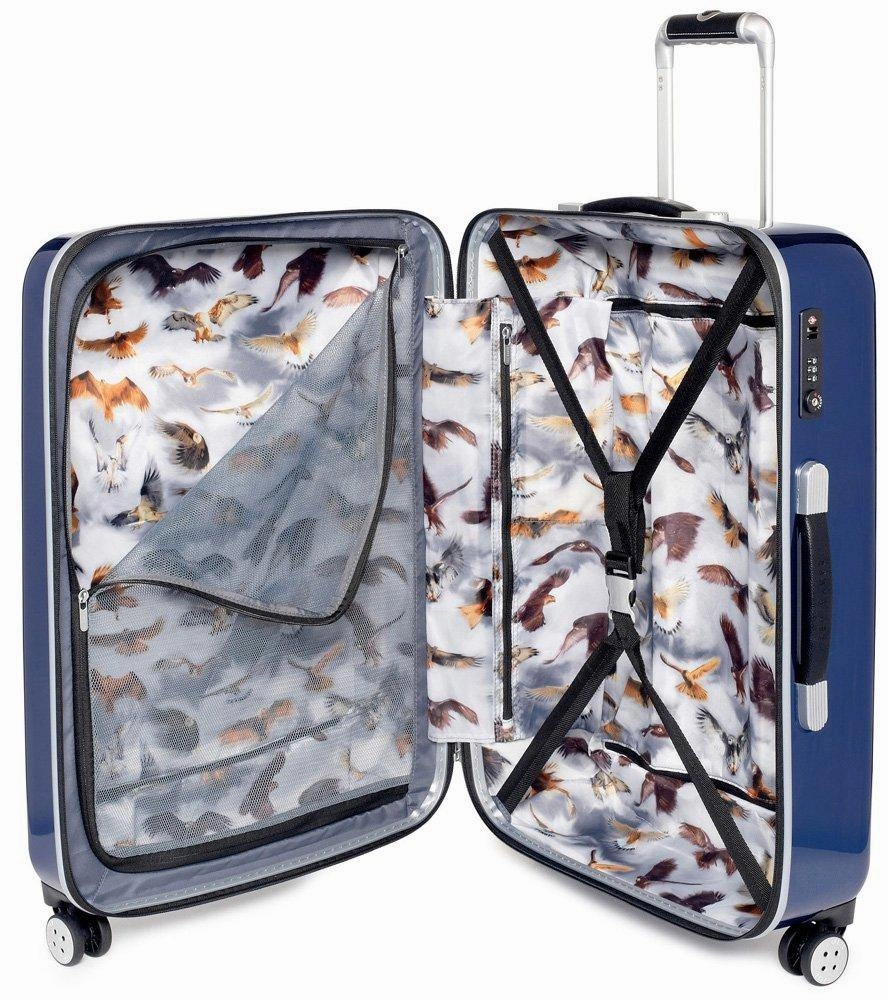 Ted Baker Hardsider Herringbone Checked-Medium 4-Wheel Medium Luggage