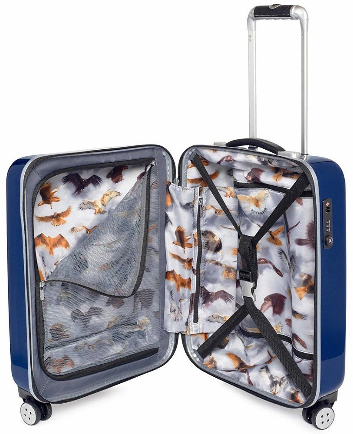 Ted Baker Hardsider Herringbone Collection Carry-On 4-Wheel Carry-On Luggage