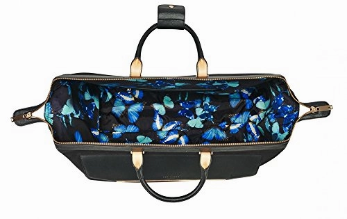 Ted Baker Womens Albany Softside Large Wheeled Trolley Duffel (One Size, Black)