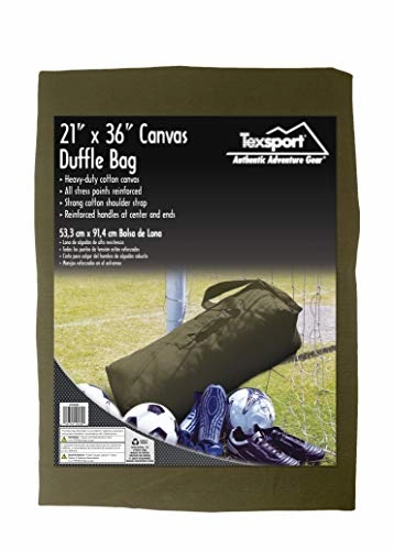 Texsport Top Load Canvas Duffle Duffel Travel Bag, Olive Drab, Giant