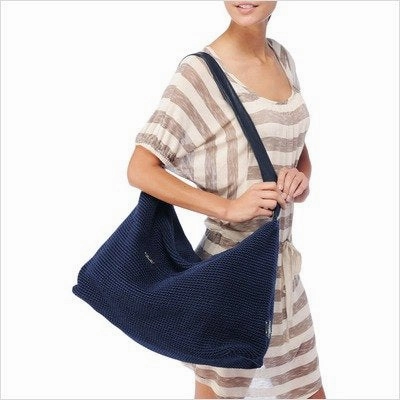 THE SAK Women's Sport Crochet Large Duffel Hobo Bag,Taupe