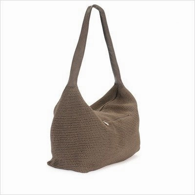 THE SAK Women's Sport Crochet Large Duffel Hobo Bag,Taupe