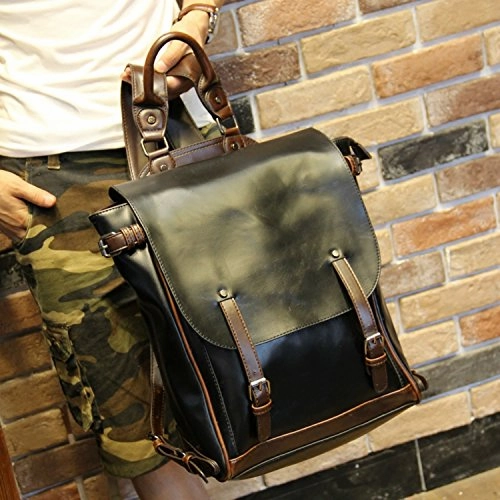 Tidog Korean Leather Backpack Male Student Bag Computer Backpack