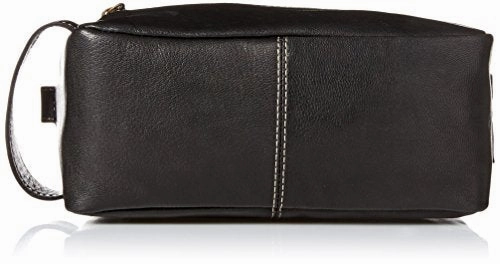 Timberland Men'S Rugged Wash Leather Travel Kit, Black