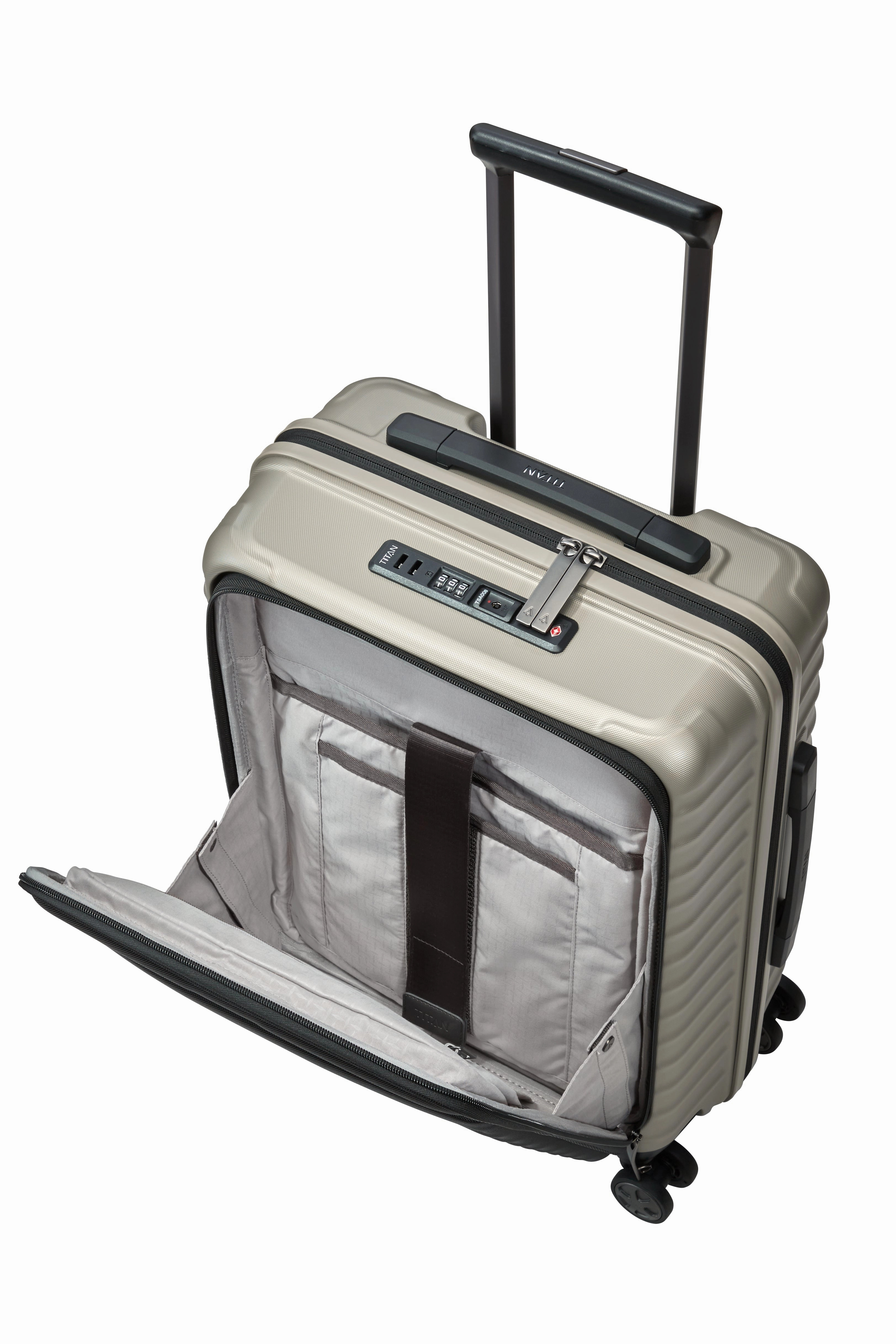 Titan LITRON Trolley S with Front Pocket Carry-On Luggage