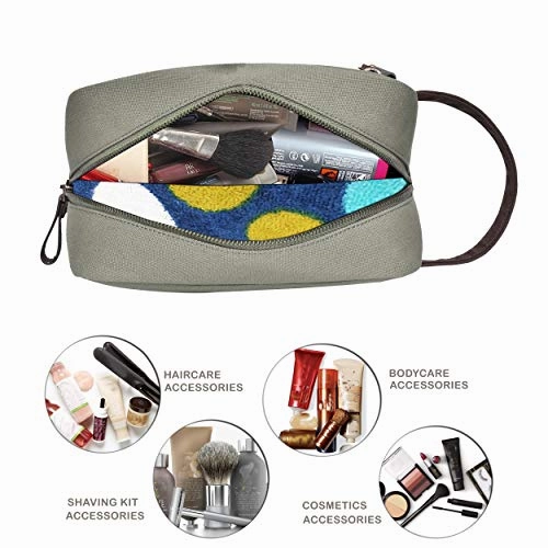 toiletry bag for men - Canvas toiletry bag for women leather toiletry bag travel dopp kit Leather dopp men (Brown Crazy Horse)