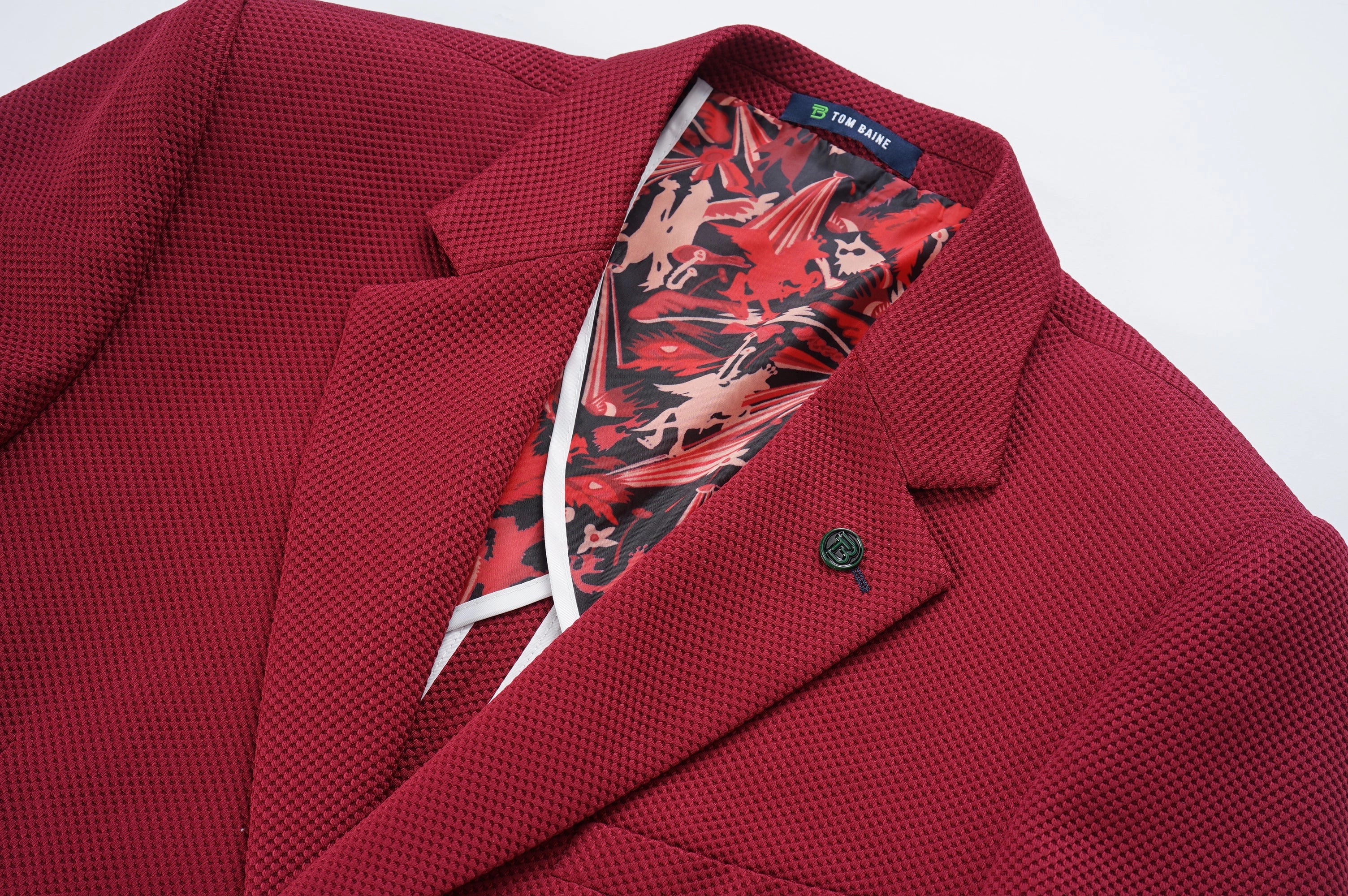 Tom Baine Slim Fit Waffle Performance Stretch Solid Sport Coat