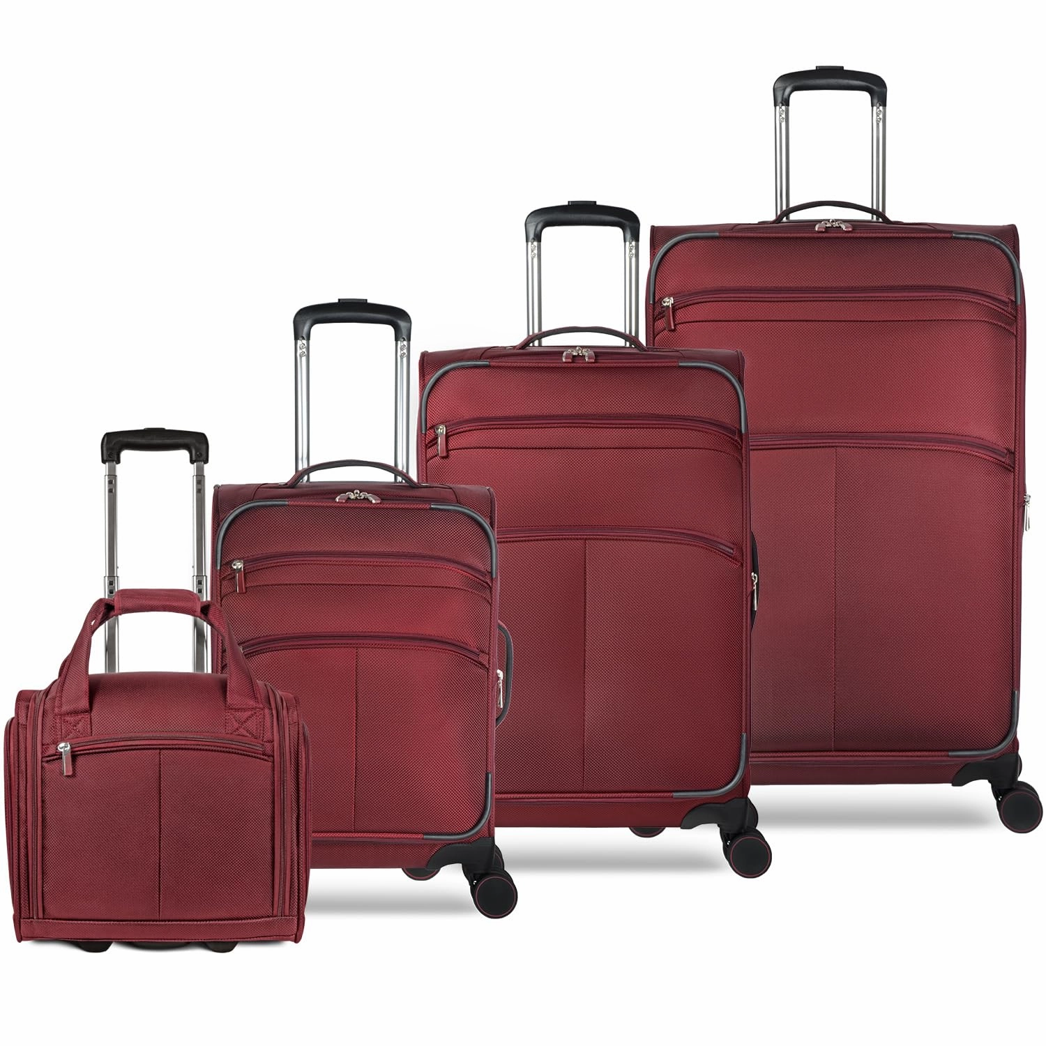 TOTAL TRAVELWARE Everest  4 Piece Expandable Softside Spinner Luggage Set (29", 25", 20", 15")