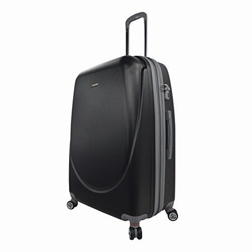 TPRC 3 Piece Premium "Barnet Collection 2.0" Hardside Expandable Luggage Set with ADDED TSA Lock, Chrome Trolley, and Upgraded Double Spinner Wheel System, Black Color Option