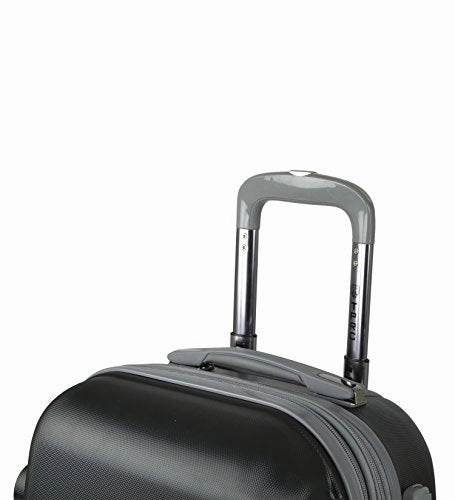 TPRC 3 Piece Premium "Barnet Collection 2.0" Hardside Expandable Luggage Set with ADDED TSA Lock, Chrome Trolley, and Upgraded Double Spinner Wheel System, Black Color Option