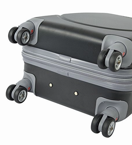 TPRC 3 Piece Premium "Barnet Collection 2.0" Hardside Expandable Luggage Set with ADDED TSA Lock, Chrome Trolley, and Upgraded Double Spinner Wheel System, Black Color Option