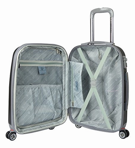 TPRC 3 Piece Premium "Barnet Collection 2.0" Hardside Expandable Luggage Set with ADDED TSA Lock, Chrome Trolley, and Upgraded Double Spinner Wheel System, Black Color Option