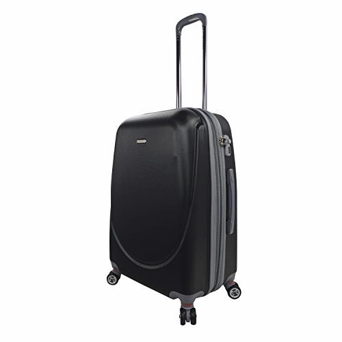 TPRC 3 Piece Premium "Barnet Collection 2.0" Hardside Expandable Luggage Set with ADDED TSA Lock, Chrome Trolley, and Upgraded Double Spinner Wheel System, Black Color Option