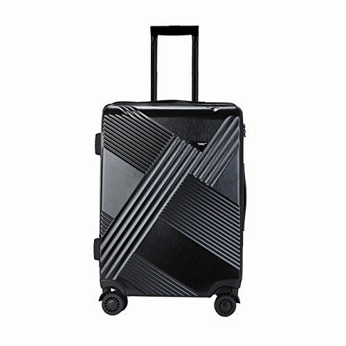 TPRC 3 Piece "Percy Collection" Premium 8-Wheel Luggage Set with TSA Lock System Includes 28" Suitcase, 24" Upright, and 20" Carry-On, Black Color Option